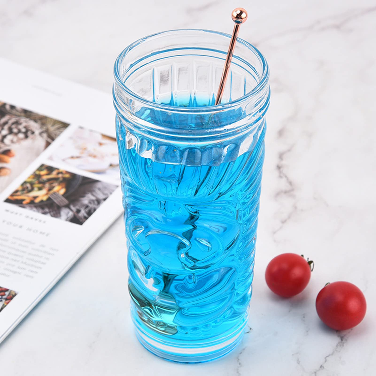 4 Bâtons Agitateurs Cocktail En Inox - Longs Et Robustes, Poignée Torsadée - Pour Superposer Et Mélanger Boissons