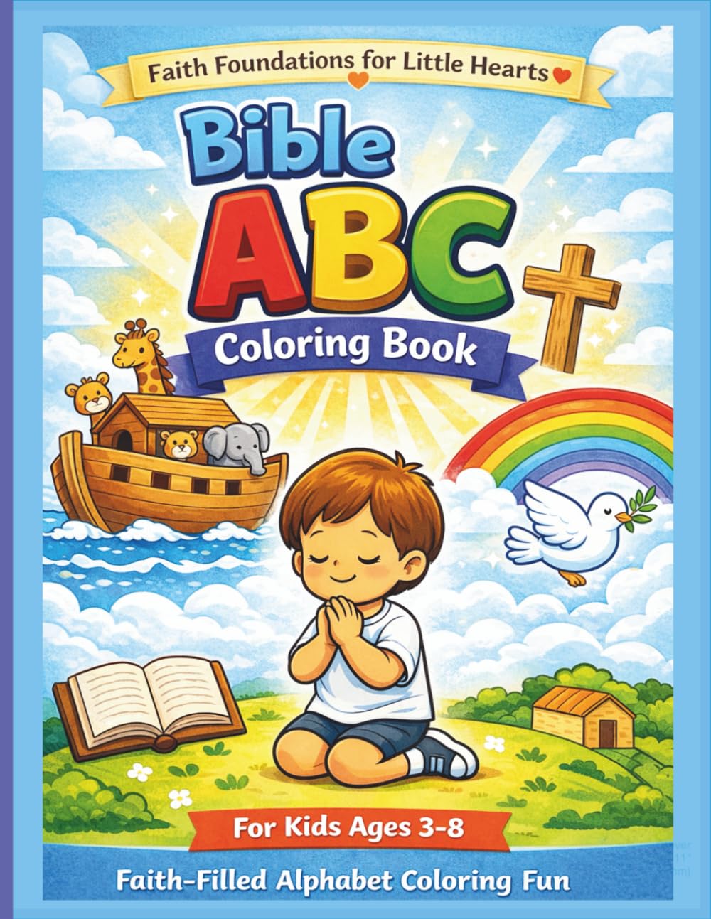Bible ABC Coloring Book: Faith-Filled Alphabet Coloring Fun for Kids Ages 3–8