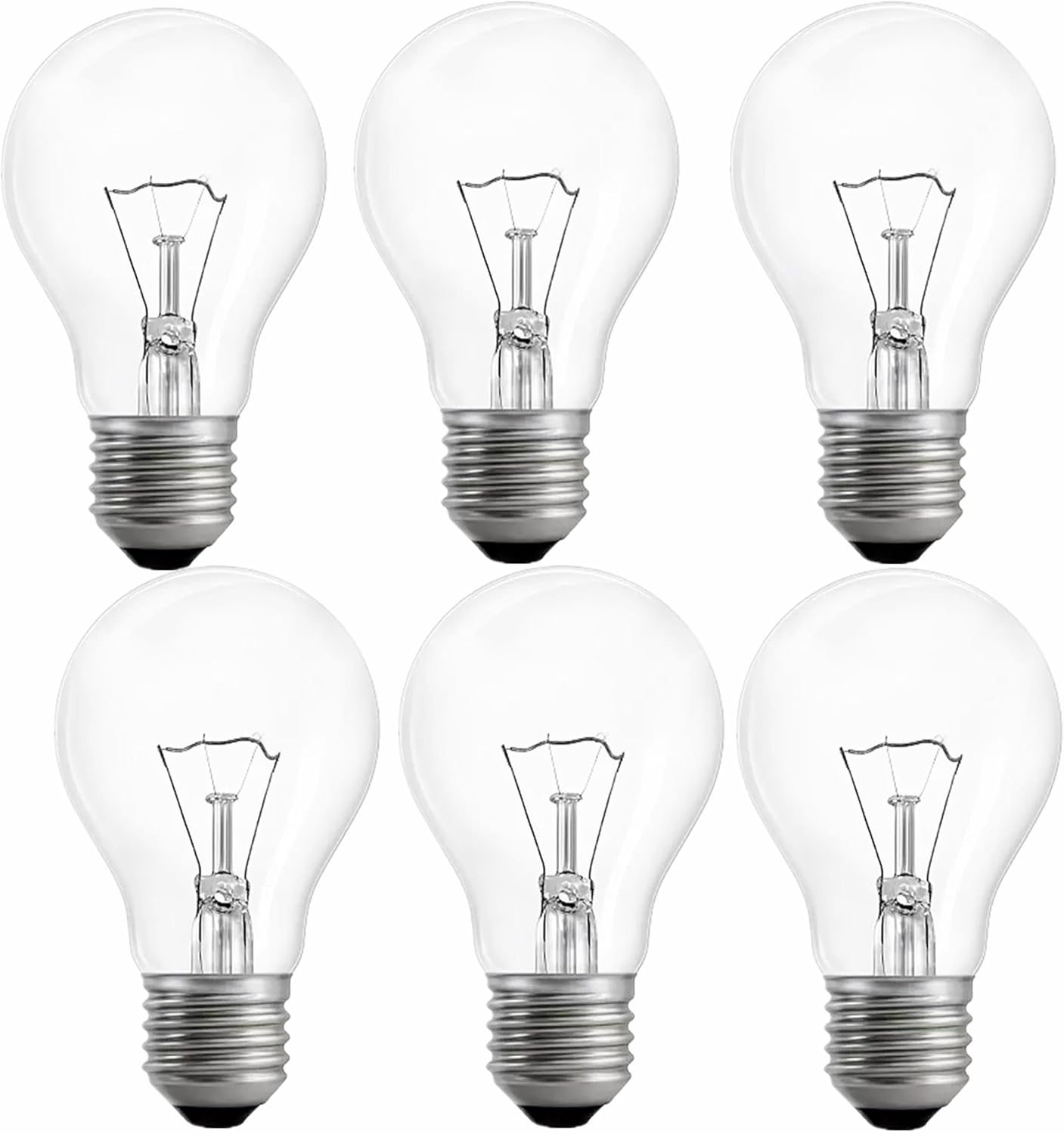 100W Incandescent Light Bulbs,A19 Bulb Dimmable Medium E26 Base Light Bulbs,A19 Incandescent Light Bulb (6)