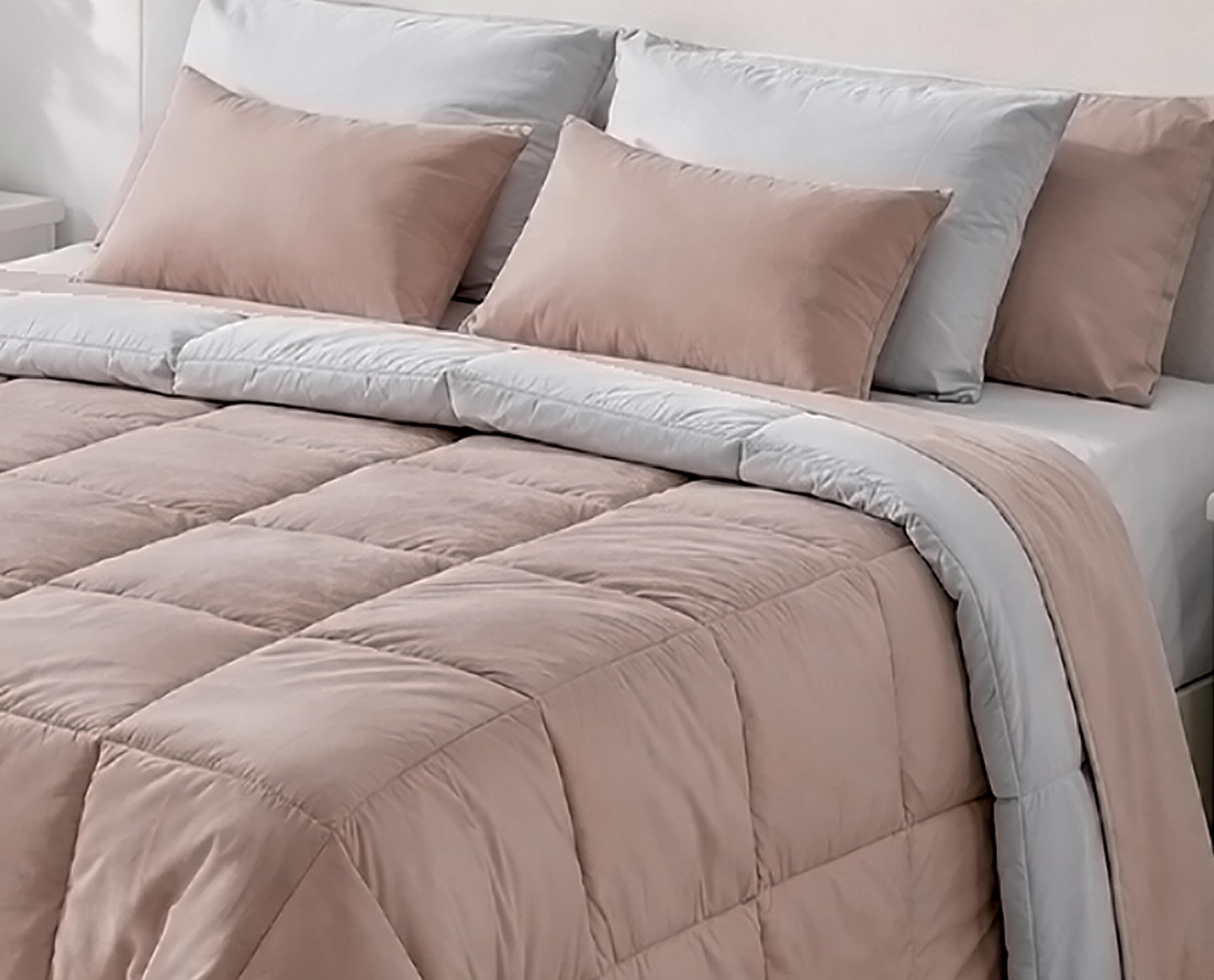 JVR | Edredón Nórdico Tamaño 250 Ligero y Cálido para Invierno – Edredón Aislante Color Rosa para un Descanso Cómodo y Reparador