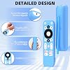 [2Pack] Funda de Silicona Compatible con Control Remoto de Onn TV 4K UHD Streaming Stick TV Box 100024646 100026240, Estuche Protector Antigolpes Antideslizante para Control Remoto Onn 4K/HD con Cordón (Verde+Azul) 5