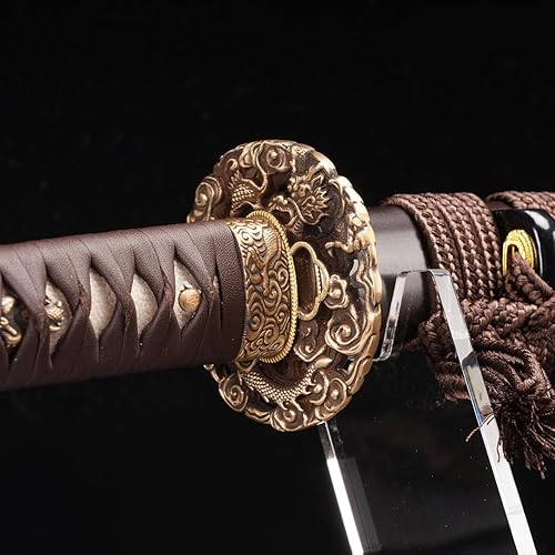 Miniatura 4 de ShadowDancer Handmade Full Tang Katana Sword - Authentic T10/1095 Steel Blade with Real Hamon,Not L6 Clay Temper, and Sharp Edge - Perfect for