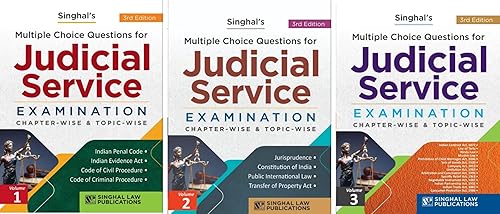 Set of 3 books for MCQ Judicial Service Examination Chapter-wise and Topic-wise