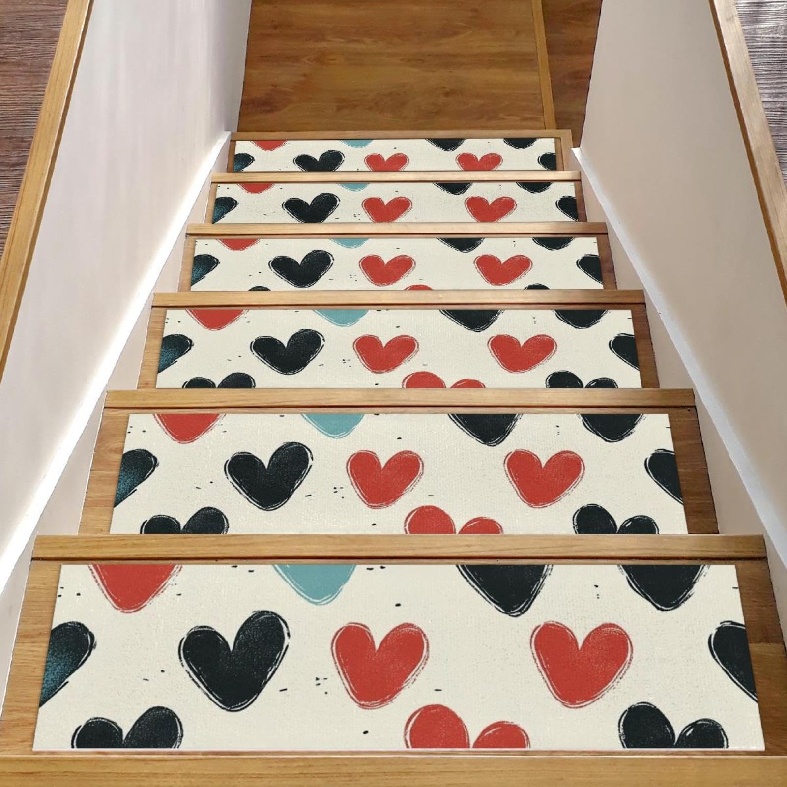 Alfombra para peldaños de madera interiores antideslizante paquete de 15