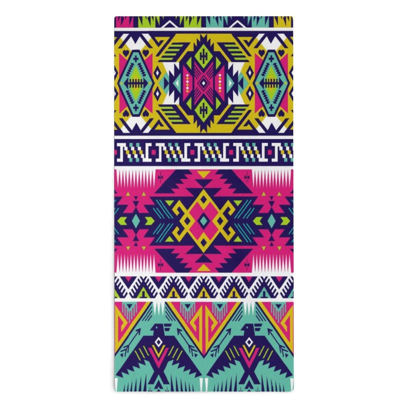 TXFBTRFSA Aztec Abstract Art Print Hand Towels for Adult Face Towel Bath Beach Swim Accessories
