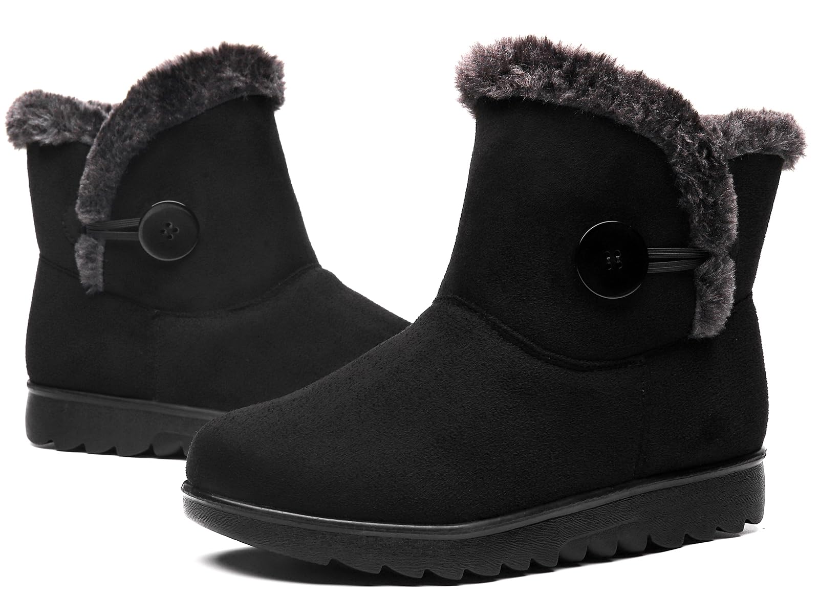 Damen Winterstiefel Warm gefütterte Winterschuhe Schneestiefel Winter Schlupfstiefel Kurzschaft Stiefel Boots Schuhe 35-41.5
