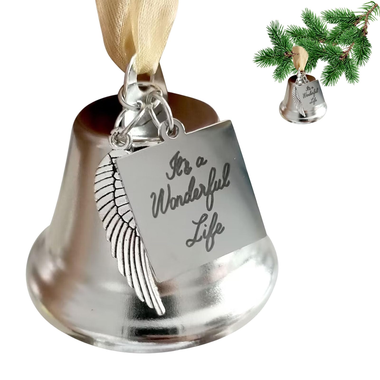 Amazon.co.jp: クリスマスエンジェルベルオーナメント ステンレス