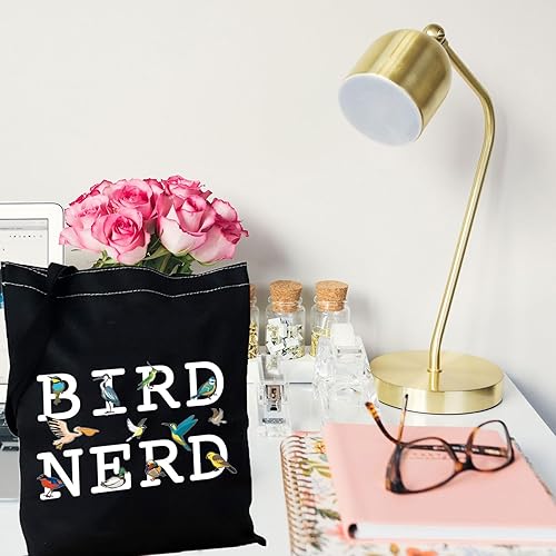 Miniatura 3 de GJTIM Ornitólogo Regalo Bird Nerd Bird Observación de Aves Cremallera Bolsa de Maquillaje para los amantes de las aves, Bird Nerd Toteblack,
