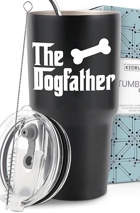 Dog Dad Tumbler 30oz, Dog Lovers Gifts For Men Dog Dad Mugs Coffee, Dad Dog Gifts For Men Dog Dad Coffee Mug, Dog Dad Mug For Men Dogfather Mug Best Dog Dad Gifts For Men From Dog Dad Fathers Day Gift