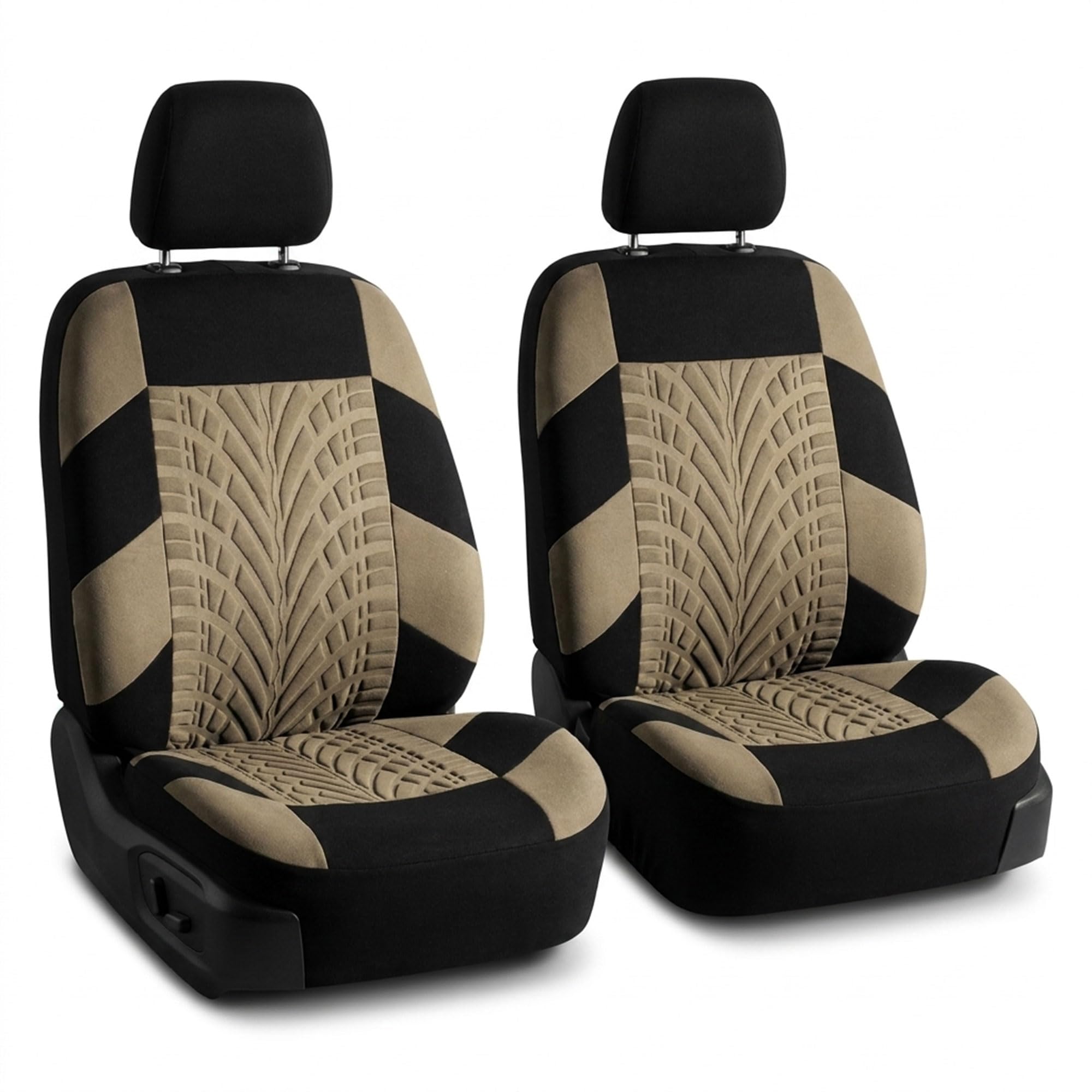 Fh Group Car Seat Covers Front Set Premium Cloth -Covers For Low Back Car Seats With Removable Headrest Universal Fit Automotive Seat Cover Airbag Com 842319130616
