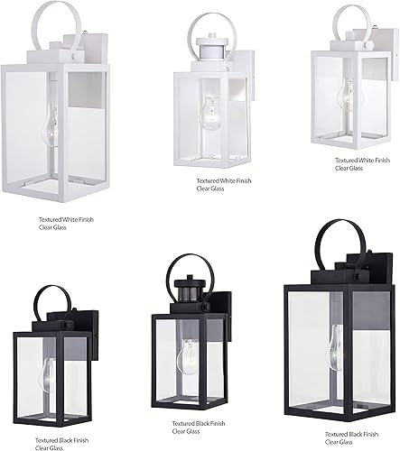 Miniatura 8 de VAXCEL Medinah - Farol de pared para exteriores (1 luz del anochecer al amanecer, color blanco