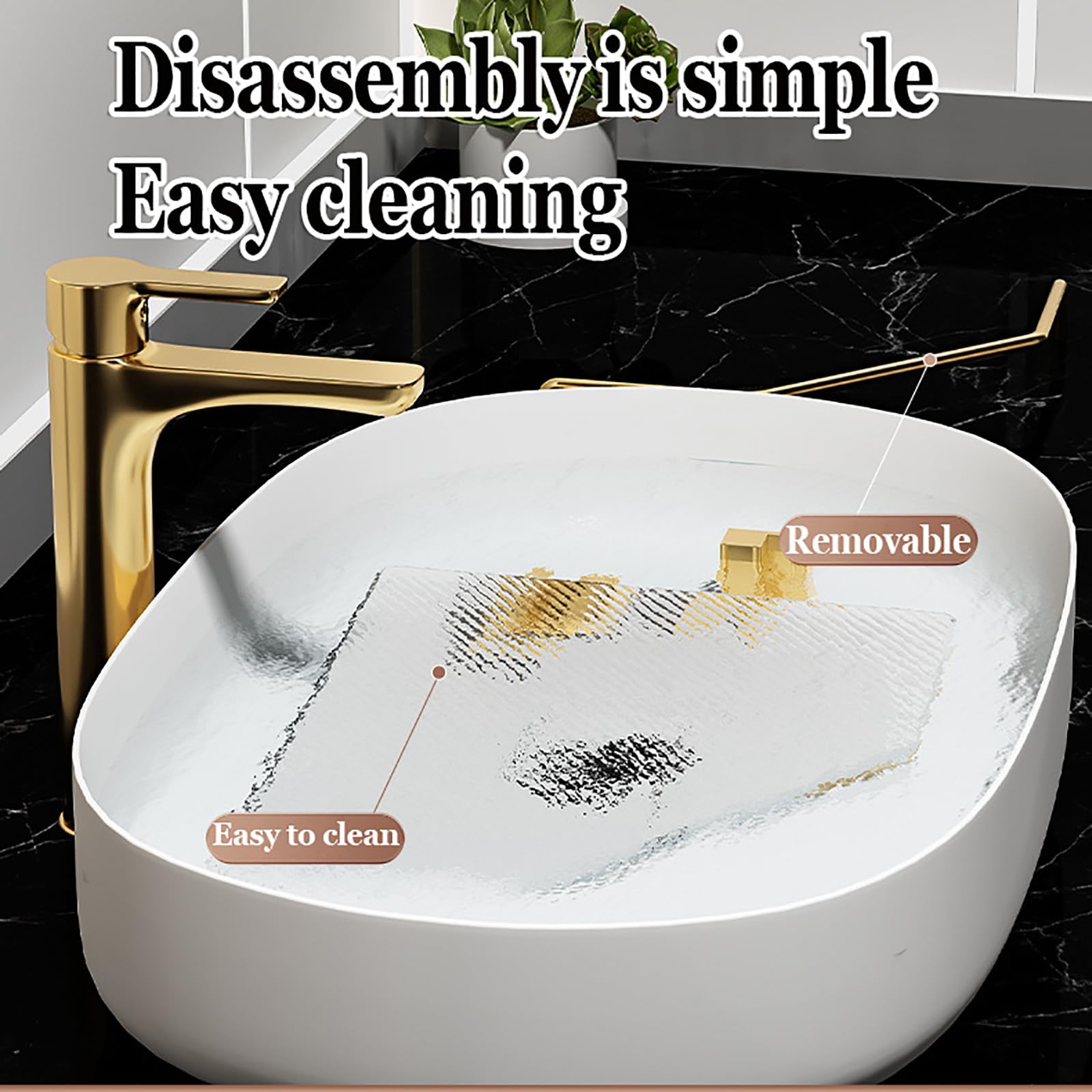 Mensola doccia angolare impermeabile, senza fori, in acrilico, antiruggine, per shampoo e accessori, finitura dorata, ideale per bagno e cucina (1 strato)