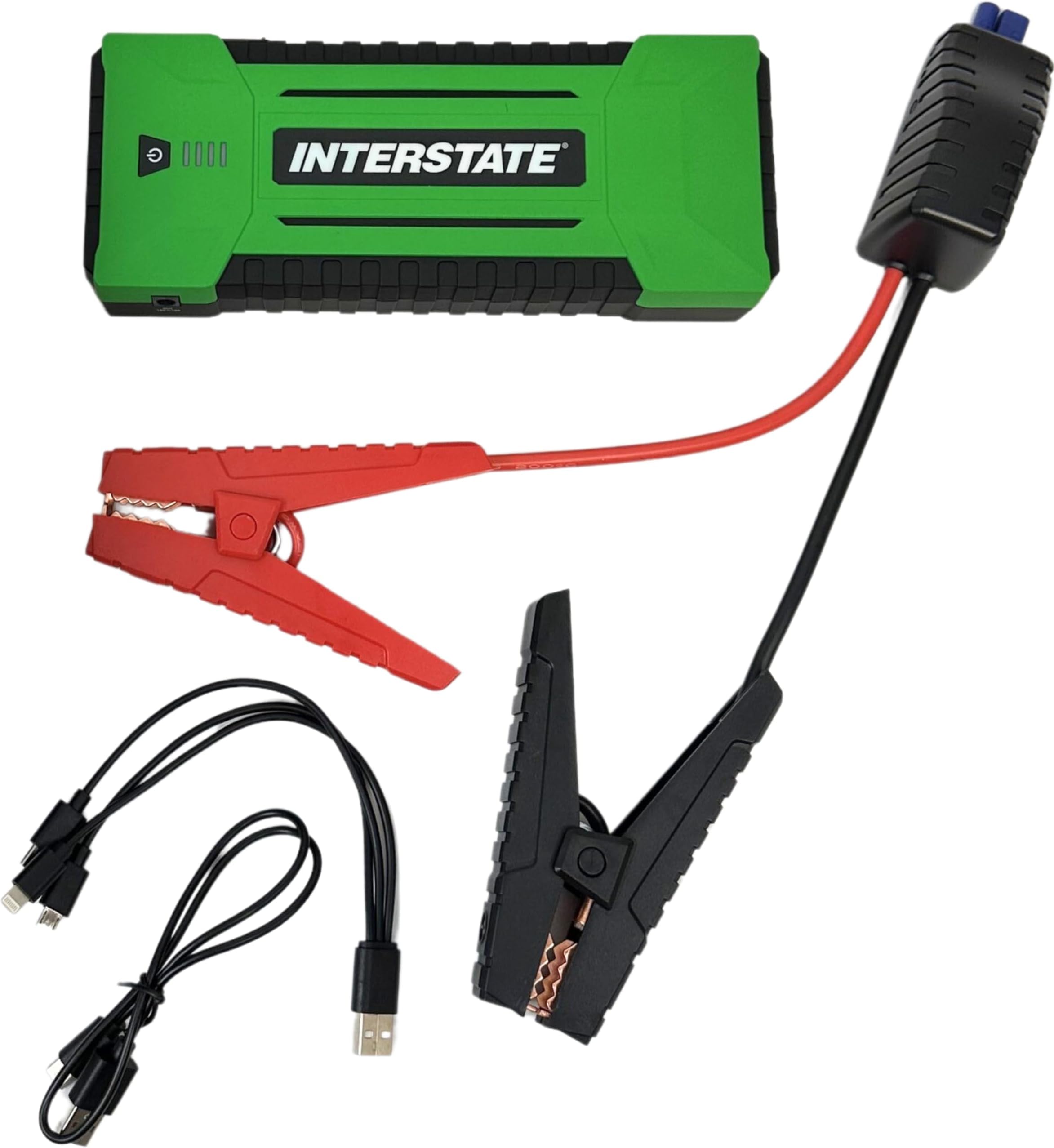 Interstate BatteriesCharge & Go JMP2500 Jump Starter and Charging 12V 1500A (JMP2500) 25000mAh 25Ah Car Battery Jump Starter & Charge Pack for Car and Electronics with Cables