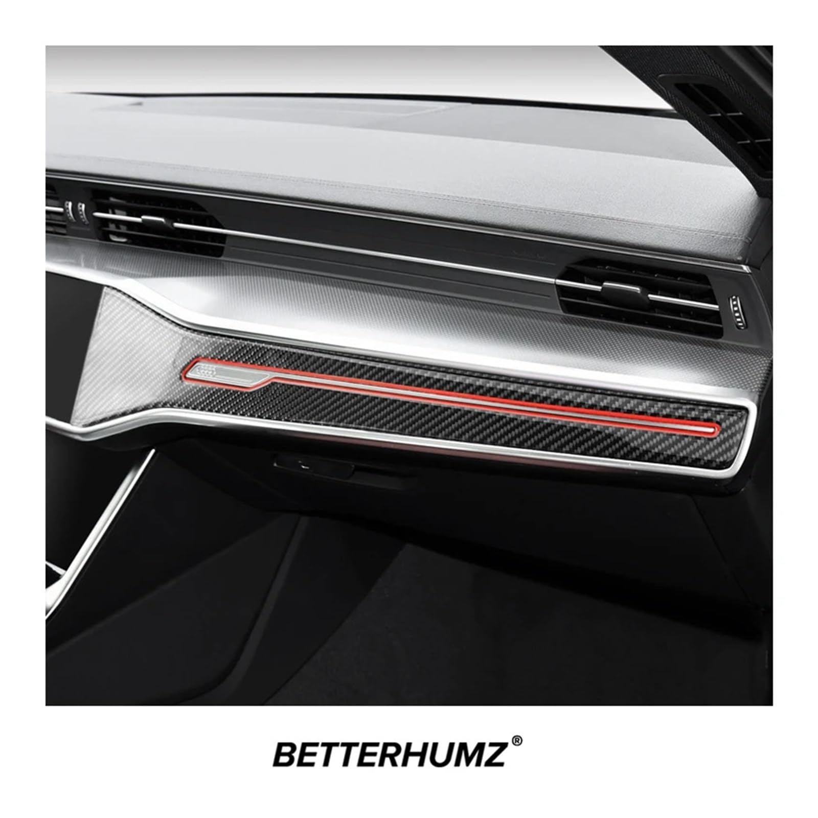 Autocollants Fibre De Carbone Pour Audi A7/A6 C7 2012-2018 - Console Centrale, Tableau De Bord, Poignées