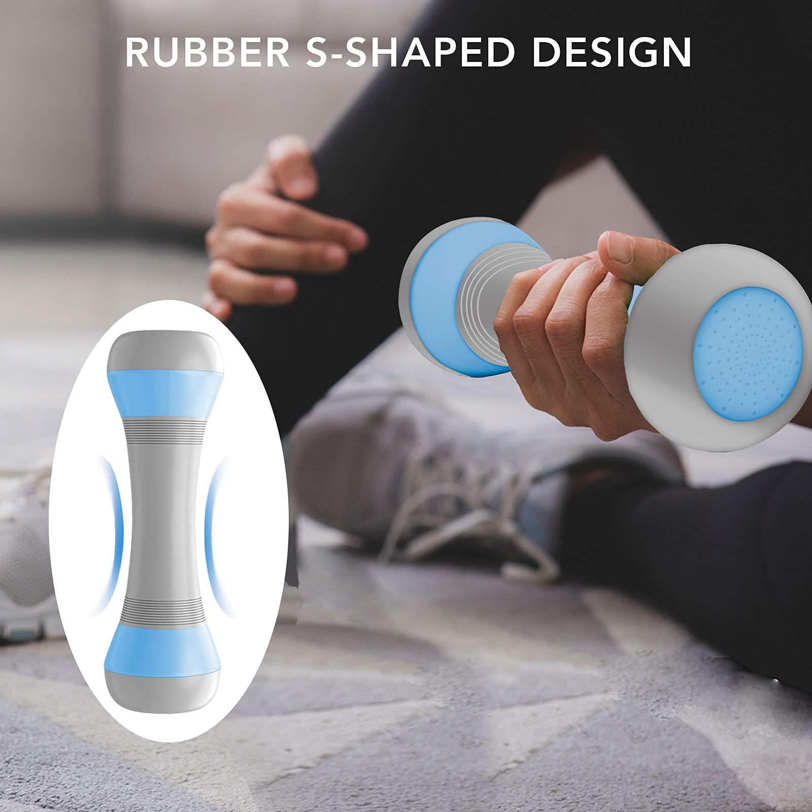 Adjustable Dumbbell Set 2KG/5KG Pair,3-IN-1 Weights Dumbbells set for Women GYM Exercise Workout Fitness Pilates, Non-Slip Neoprene Handle