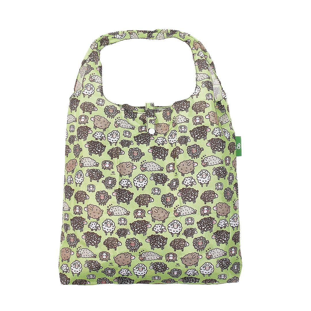 ECO CHIC Lightweight Foldable Reusable Shopping Bag Water Resistant Tote Bag