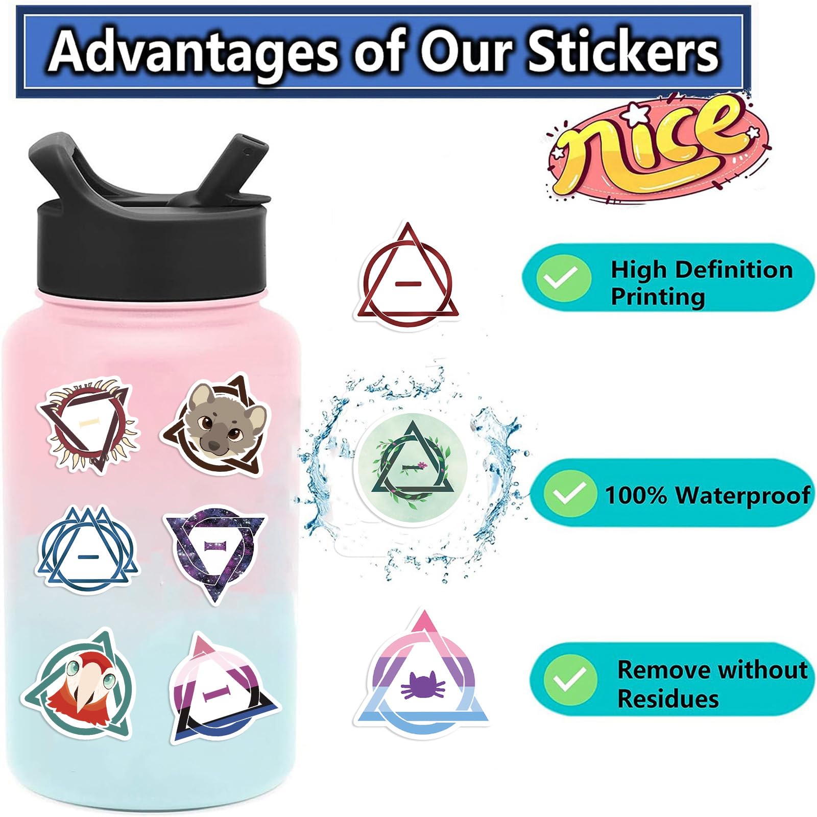 50 Sticker Therian Meme - Adesivi Divertenti Per Laptop, Bottiglie, Bagagli E Biciclette - Foto 3