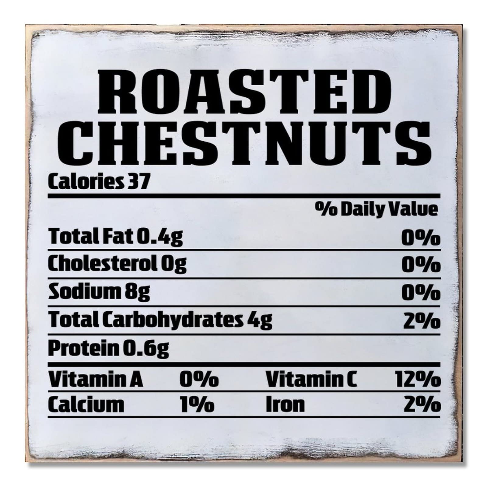 Pancarte murale Roasted Chestnut en grand format carré avec finitions intemporelles