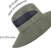 Vista 2 de ANOTHER CHOICE Sombrero de sol para mujer, ala ancha, transpirable, de nailon, para senderismo, verano, pesca, con cordón ajustable