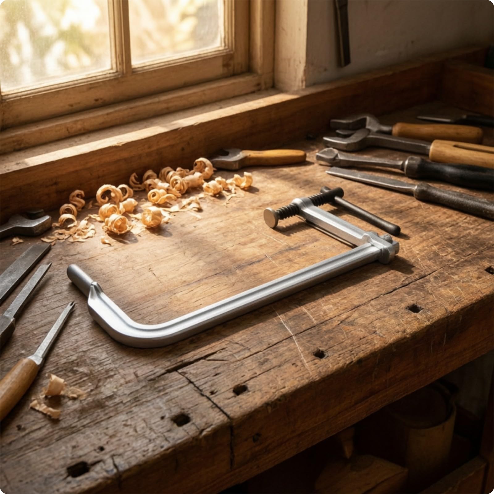 perfk Strettoio a L Facile da Usare | Struttura in Metallo Resistente, Utensile, per Officina, 250x120