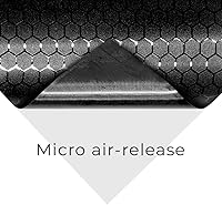 Vista 3 de VViViD+ - Vinilo para envoltura de coche con patrón de nido de abeja negro mate (1 x 5 pies)