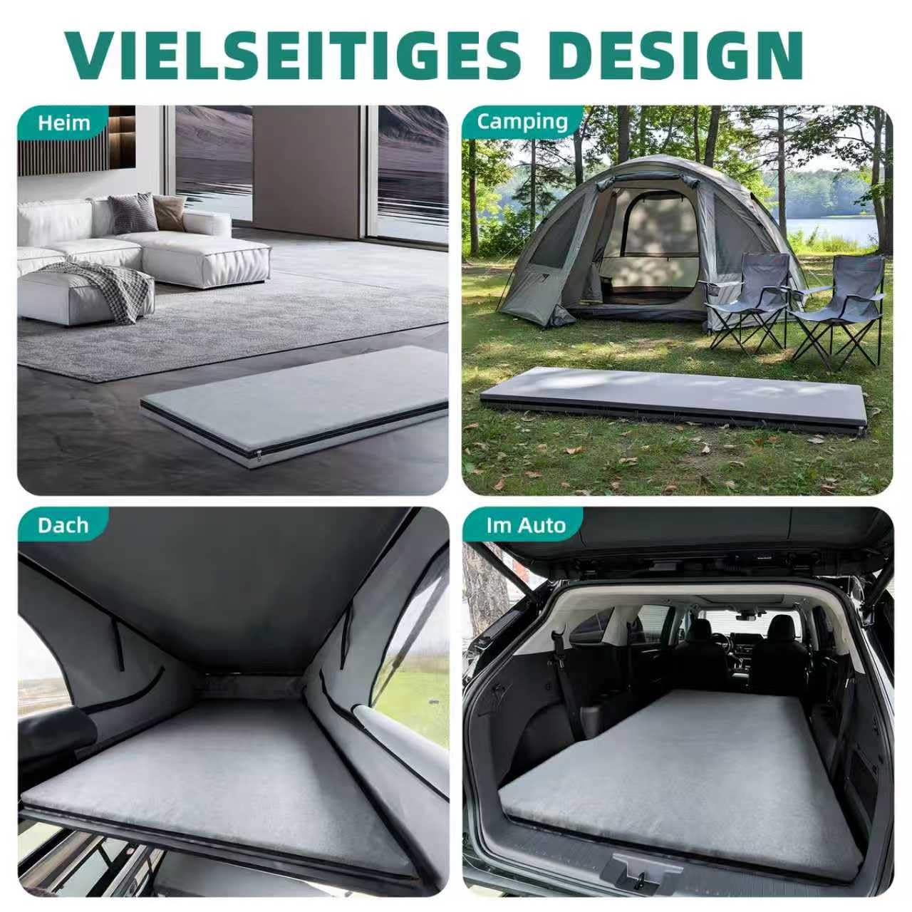 Wohnmobil Dach Matratze 180x110x5cm, Wohnmobil Dachmatratze Hochelastischem Schaumstoff, VW California Matratze Dach, T5 Dachmatratze für VW T4/T5/ T6, Ford Transit,Citroën Jumpy usw.