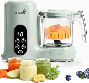 Grownsy Baby Food Maker, Steamer & Blender Baby Food Processor, Green