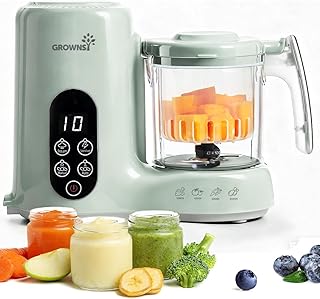 Grownsy Baby Food Maker with Steam Basket, One Step Baby Food Processor ...