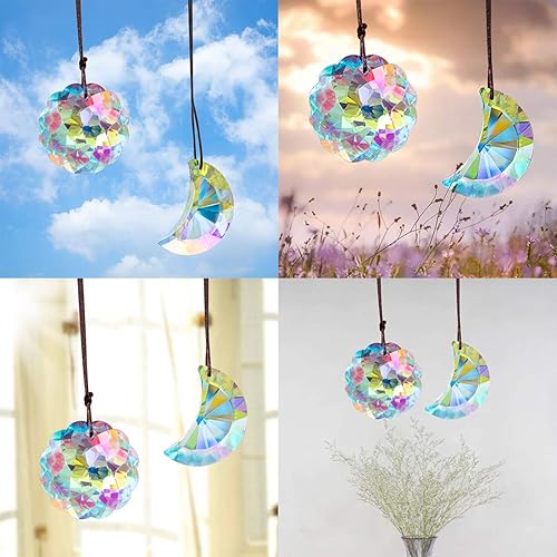 Miniatura 4 de Colgante de cristal para atrapasoles con diseño de arco iris Feng Shui