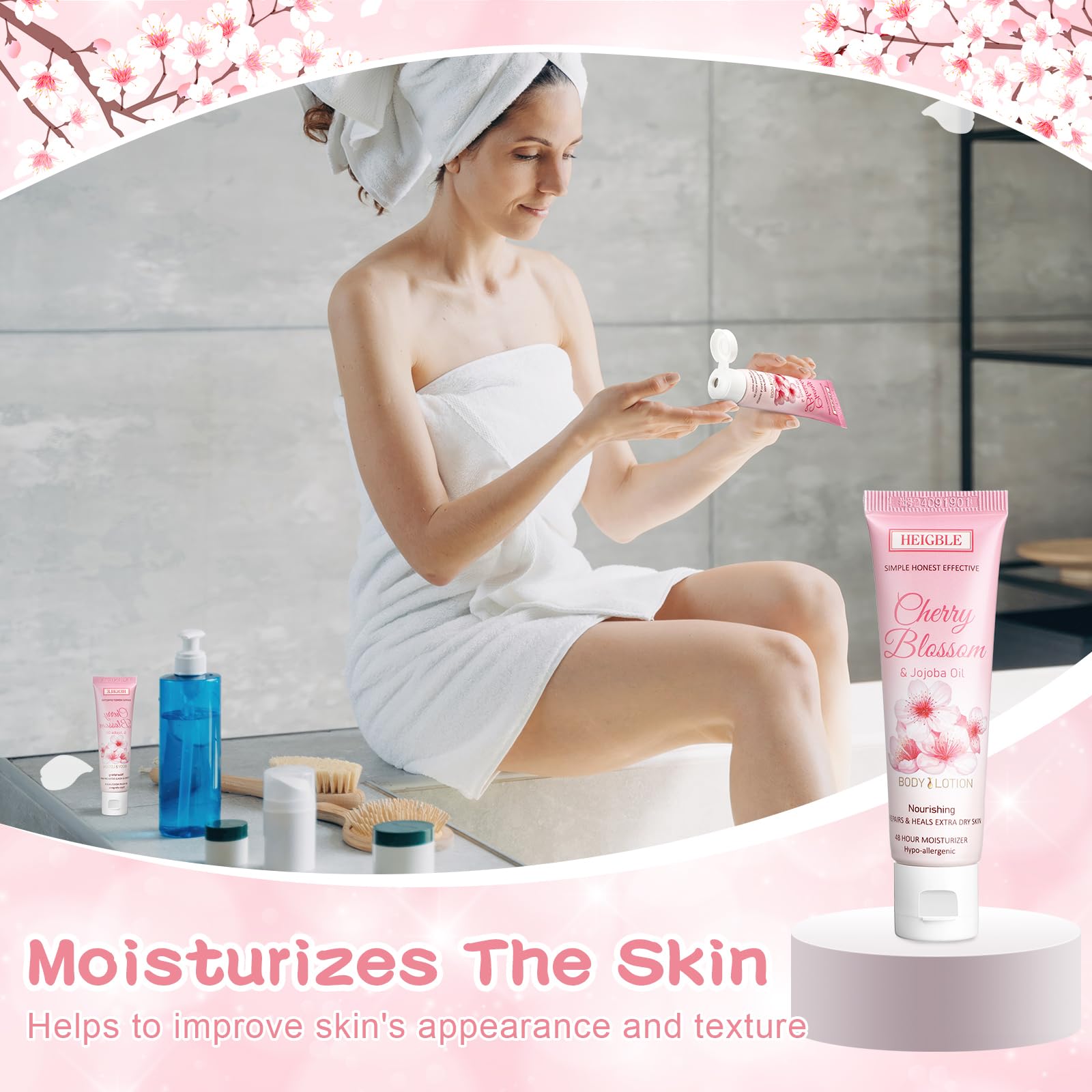 100 Pack Travel Size Body Lotion, 1 oz Dry Skin Moisturizer