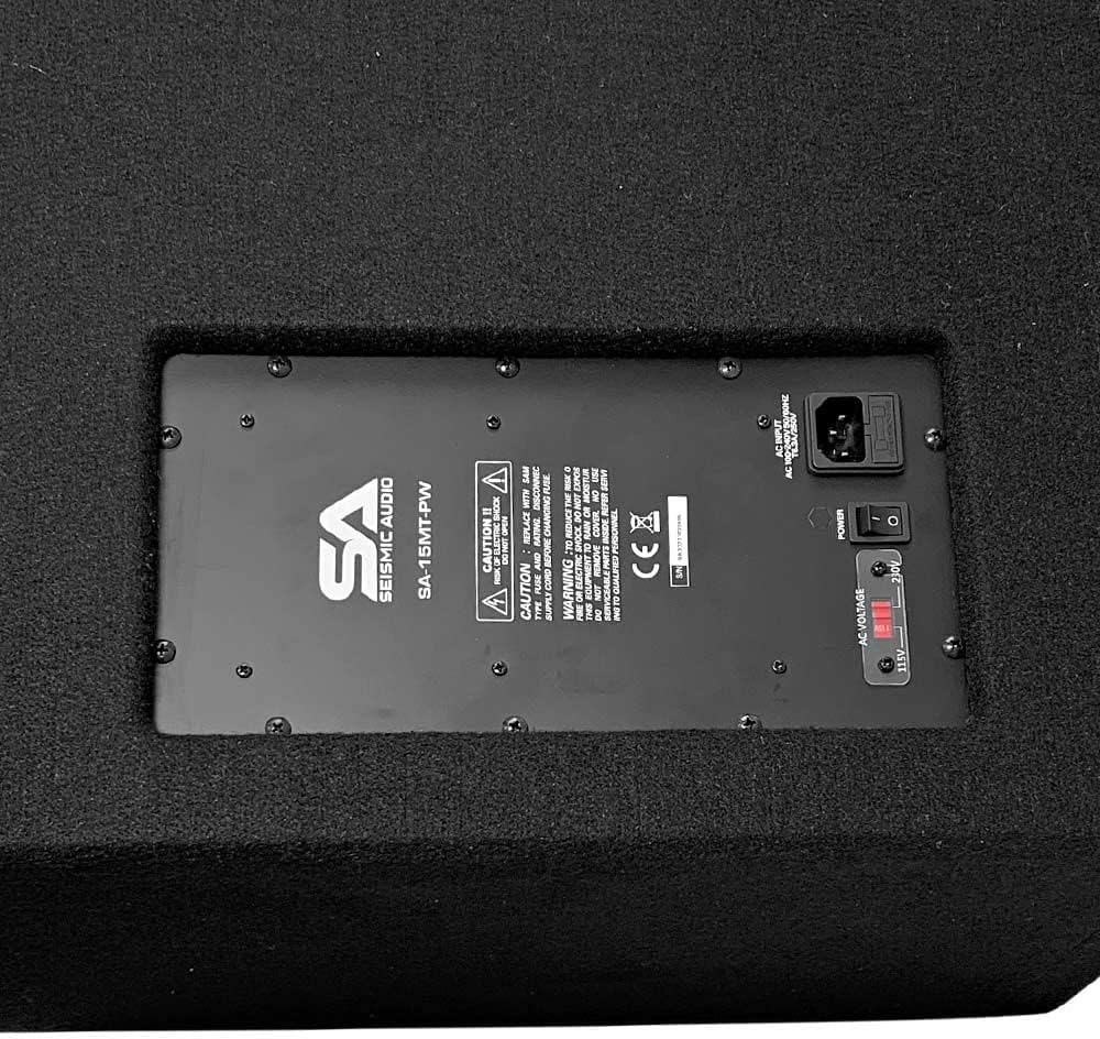 Seismic Audio - SA-15MT-PW-Pair - Pair of Powered 2-Way 15" Floor / Stage Monitors Wedge Style with Titanium Horns - Image 8