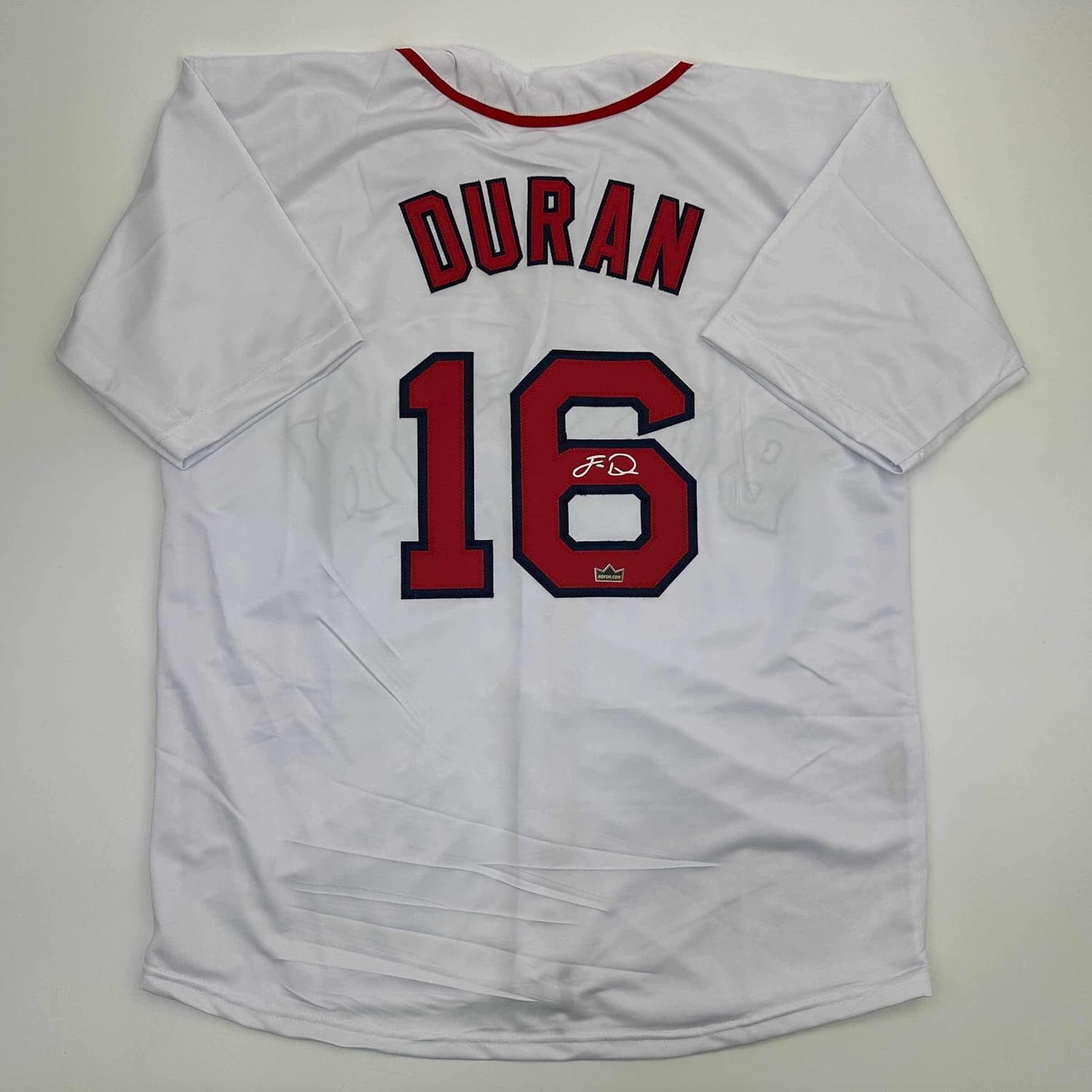 Facsimile Autographed Jarren Duran Boston White Reprint Laser Auto Baseball Jersey Size Men's XL