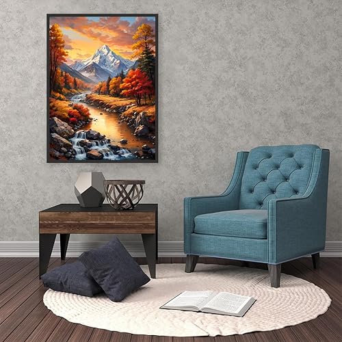 Miniatura 5 de Pintura por números para adultos, montañas y adultos, kits de pintura por números, pintura por números para principiantes, pintura al óleo, pinturas