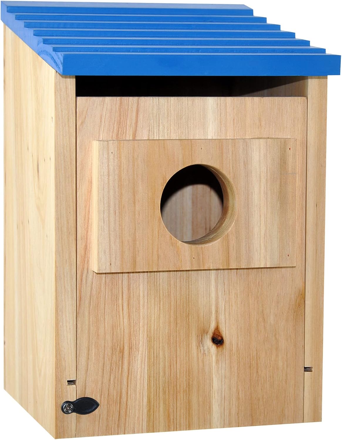 Spiretro Bird Houses Outside Finch Bluebird Cardinals, Weatherproof Cedar Wood Hanging Birdhouses Easy Cleaning, Air Vents, Fledgling Skerfs for Garden Cottages_Beige & Blue
