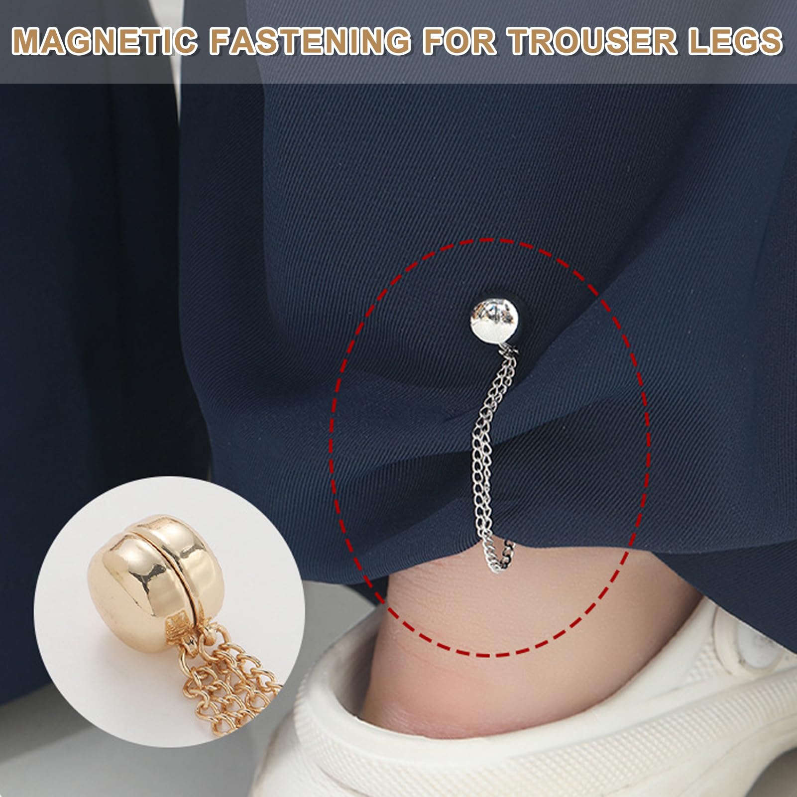 8 Stück Magnetische Kleiderclips - Nadelfreie Klammern Für Hosenbeine & Schals