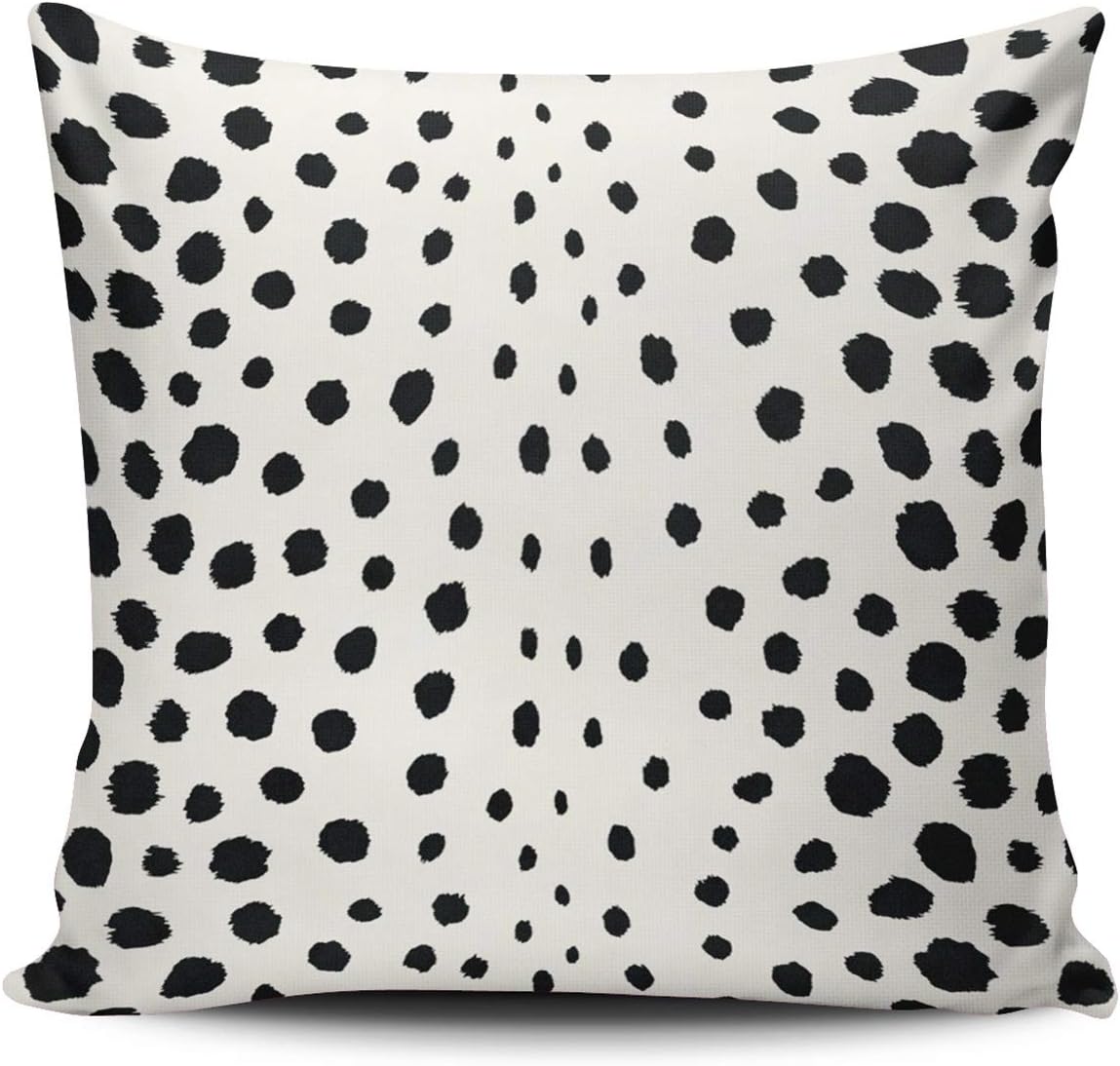 FanaingFanaing Chic Black White Cheetah Print Pattern Pillowcase Home Sofa Decorative 18X18 Inch Square Throw Pillow Case Decor Cushion Covers One-Side Printed