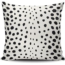 Fanaing Chic Black White Cheetah Print Pattern Pillowcase Home Sofa Decorative 18X18 Inch Square Throw Pillow Case Decor Cushion Covers One-Side Printed