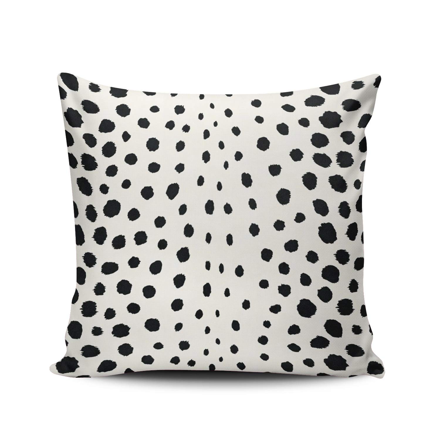 Fanaing Chic Black White Cheetah Print Pattern Pillowcase Home Sofa Decorative 16x16 Inch Square Throw Pillow Case Decor