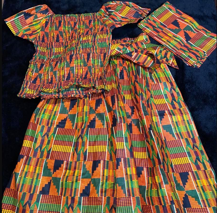African Print Kente Outfit Set - Image 7