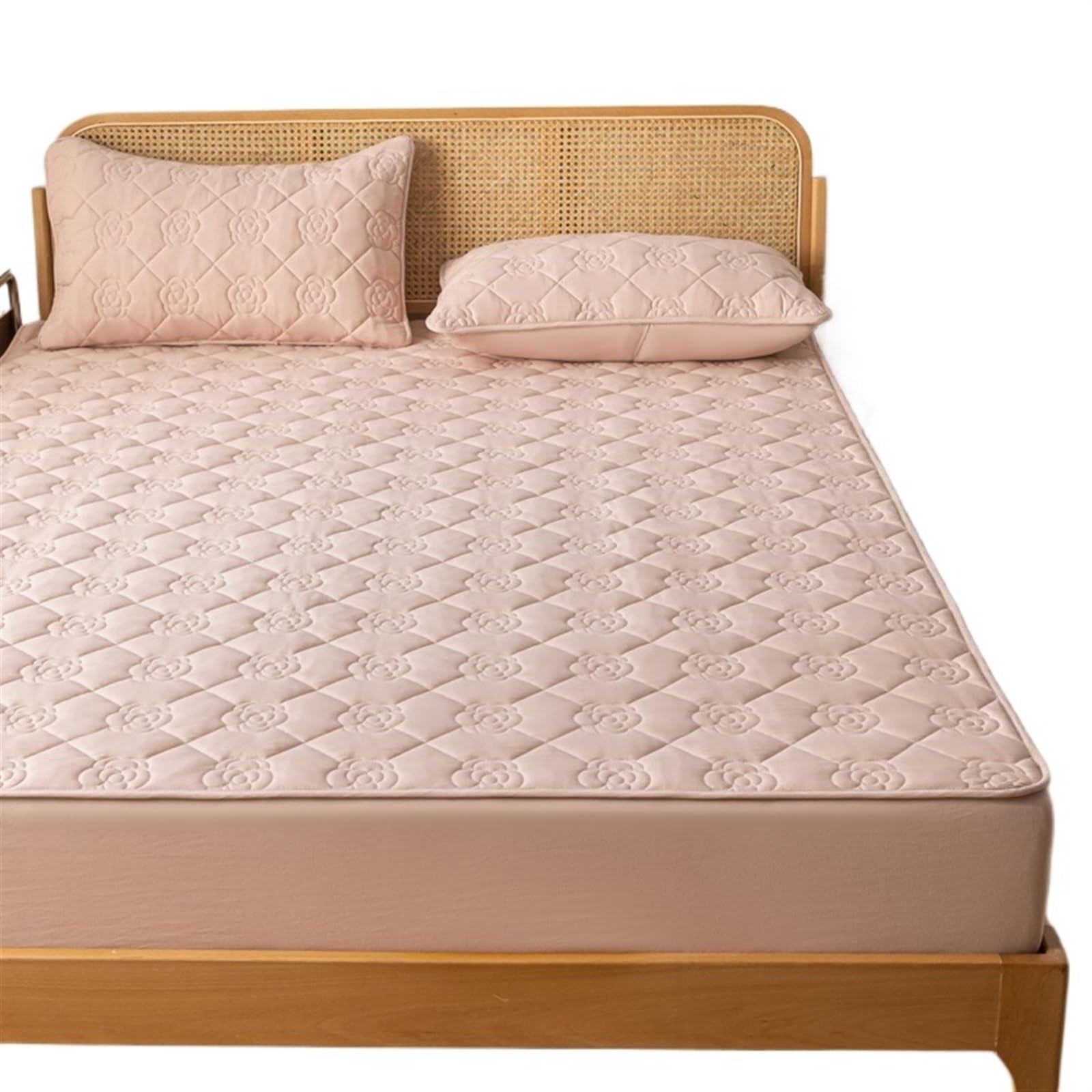Waterproof Mattress Cover Waterproof Fitted Sheet Quilted Mattress Cover Protector For Twin Full Quuen King(Qian feng,135x200x30cm)