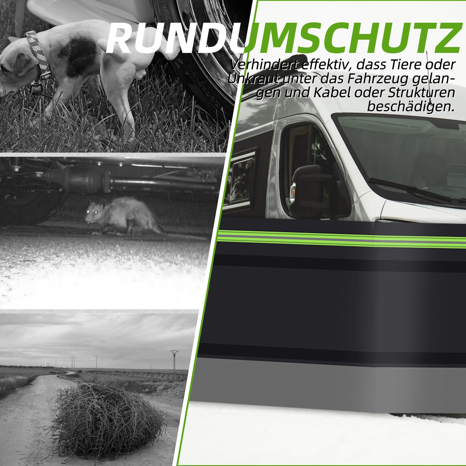 Wohnmobil-Umrandung,0,8mx18m - Allwetterschutz