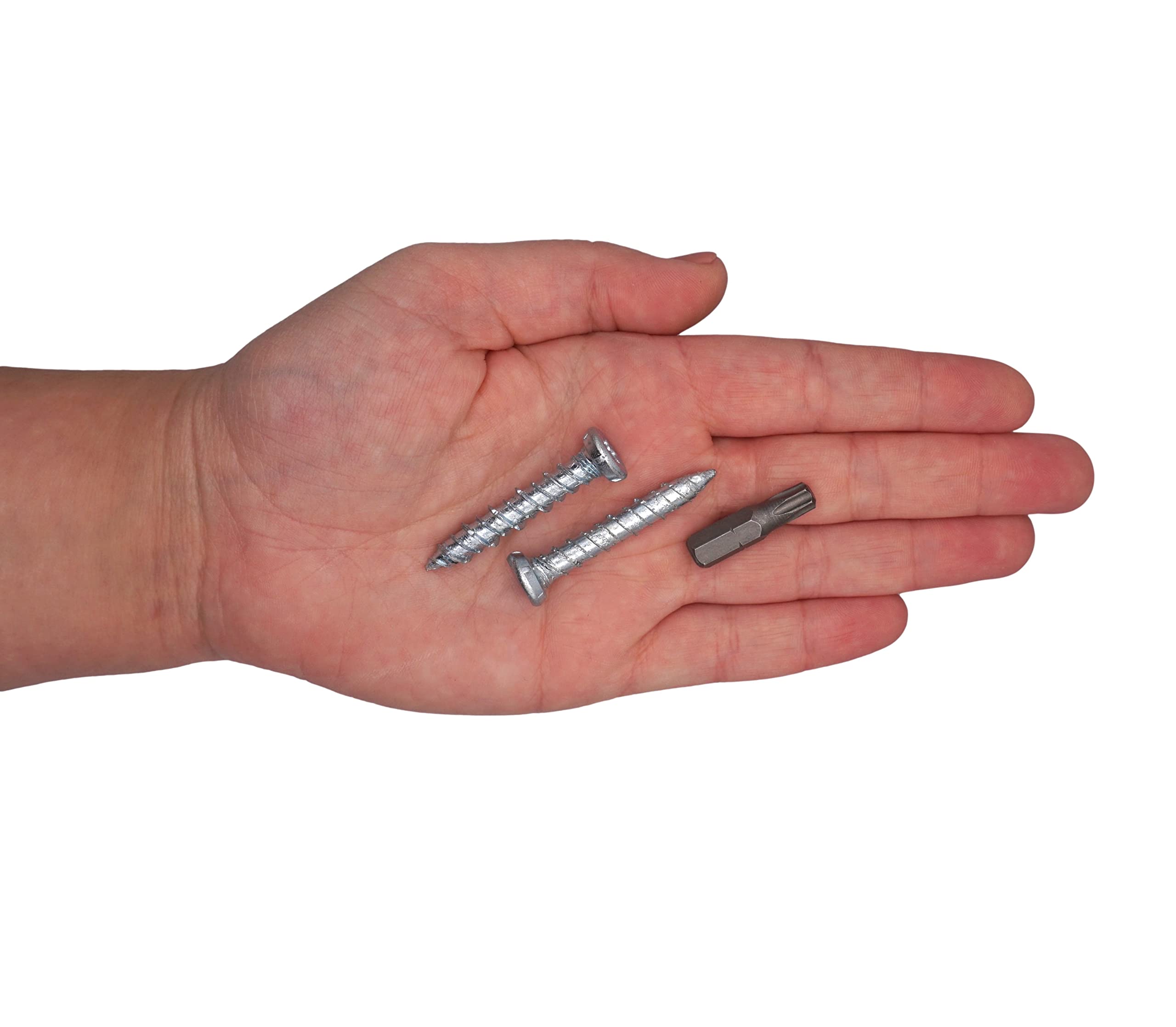 SKIR'CO (100 Stück) Betonschrauben, verzinkt, 7,5 x 42 mm, Senkkopf, Mauerwerkschrauben, Rahmen Befestigungsschraube