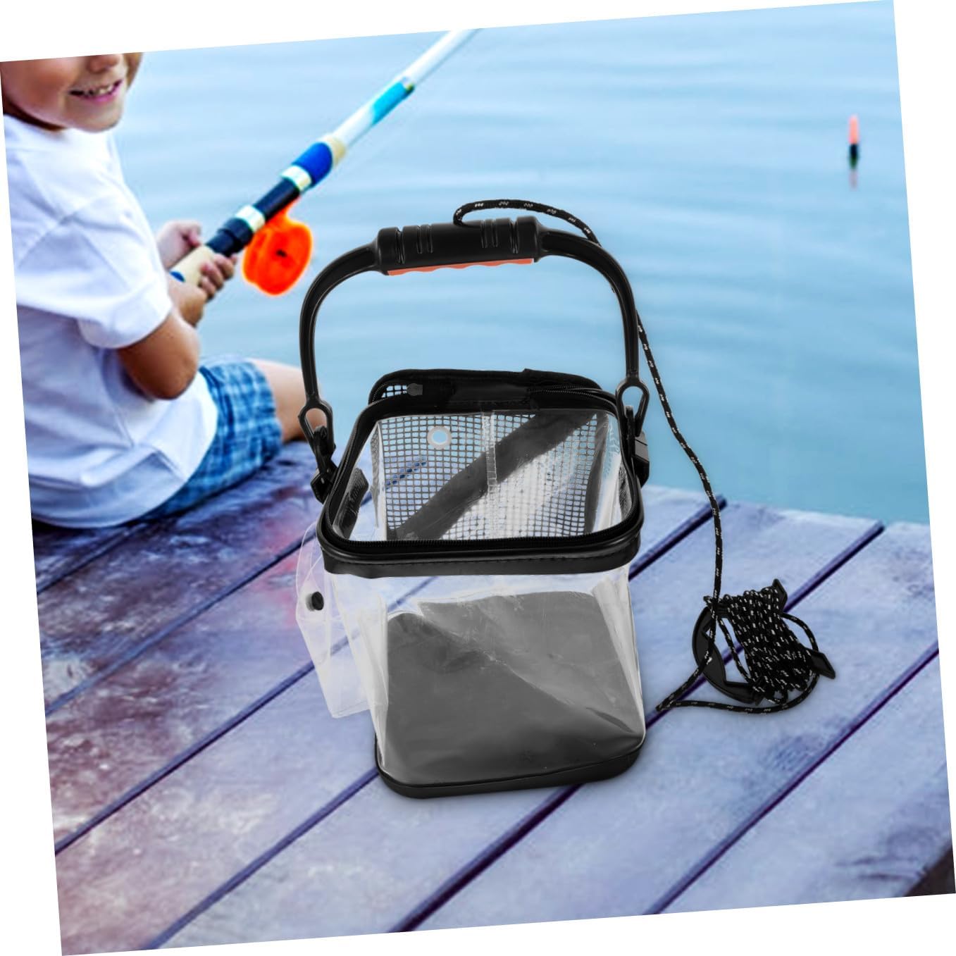 Practical Folding Fishing Bucket Thickened Material Ice Fishing Bucket Handles