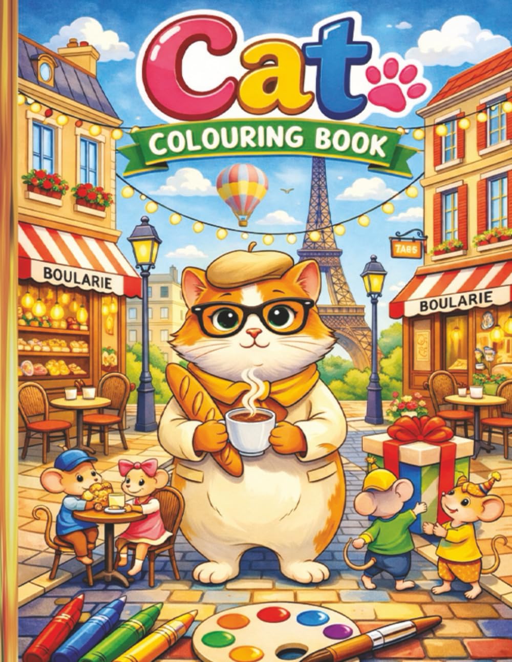 Cat Colouring Book: Cute & Fun Cats to Colour: Relaxing Cat Illustrations to Colour, Perfect for Kids and Cat Lovers