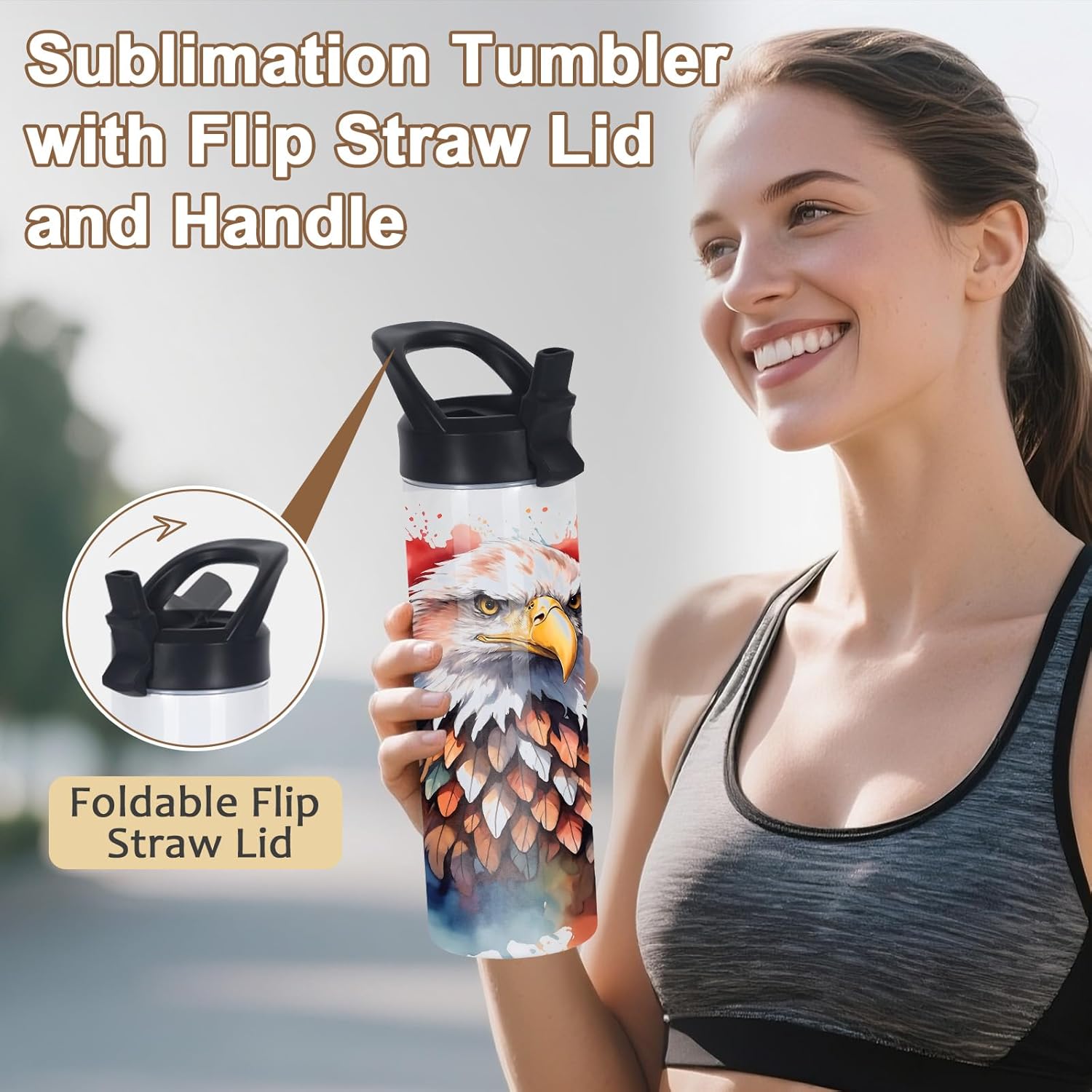 20 Oz Sublimation Tumbler Bulk Skinny Straight, 25 Pack Sublimation Water Bottles Blanks with Handle Straw Lid, Insulated Stainless Steel Tumbler Cup for Heat Transfer - Image 3