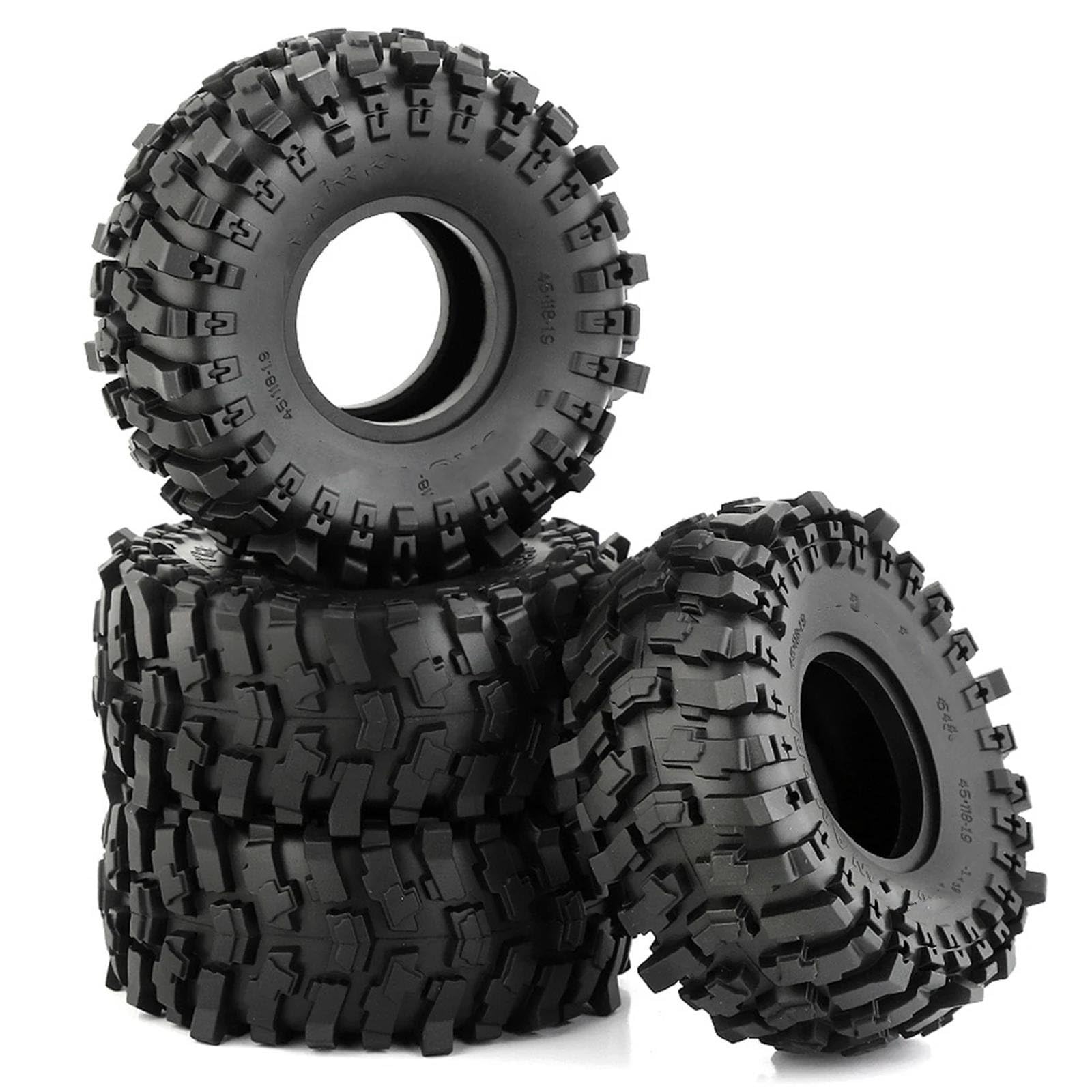RC Ruote Gomma Compatibile Con Trax4 Per Axial Scx10 Per Wraith Scx10 Per Yikong Per Rgt Per Wrangler 1/10 RC Crawler Pneumatici Per Auto In Gomma Da 1,9 Pollici