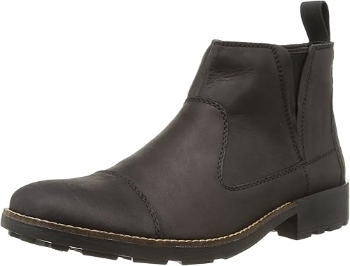 Amazon.com | Rieker Men's Men's Timber Leather Ankle Boots 44 M EU/ 11 D(M) US Black Waxy | Boots