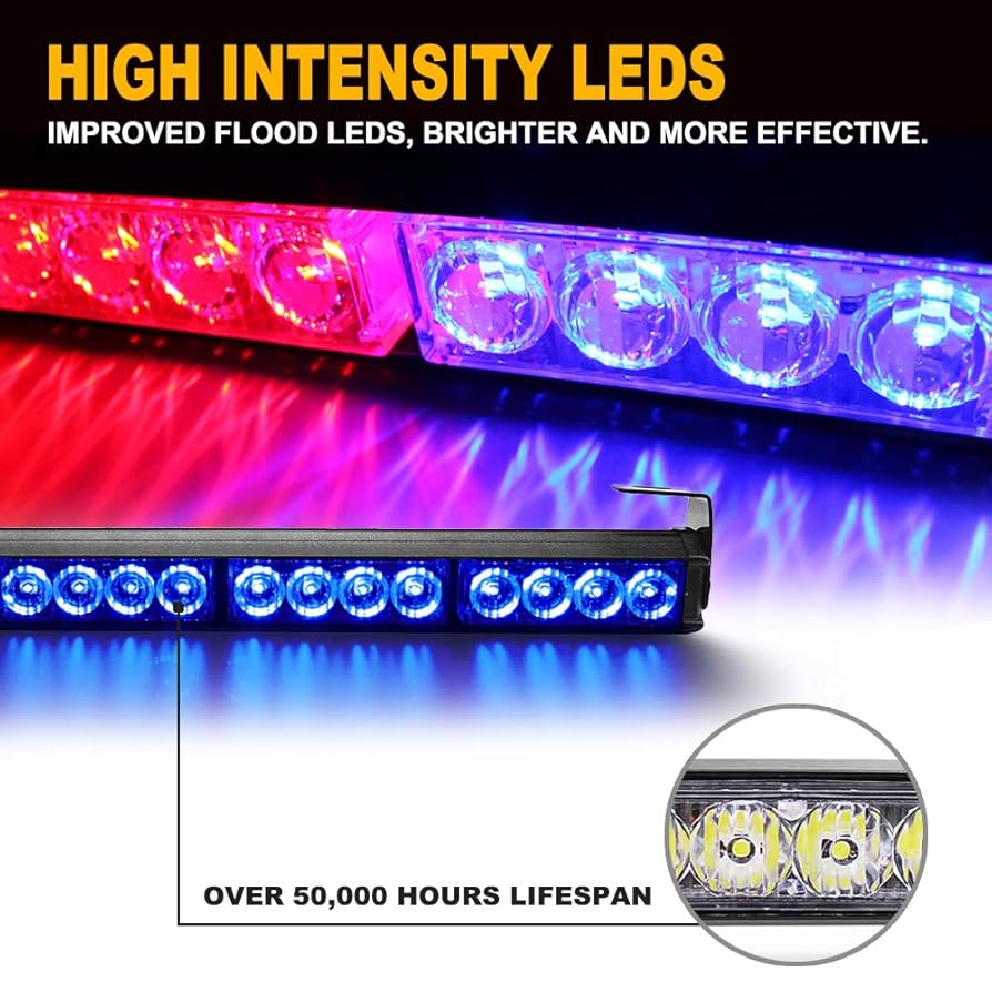 Amazon.co.jp: FOXCID 36 LED 35インチ レッド ブルー 13モード