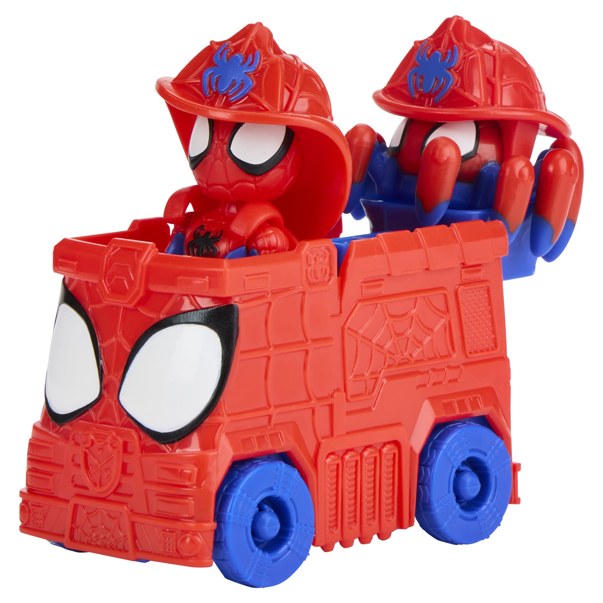 Marvel Spidey and His Amazing Friends, Rescue-Webs, Aracnocuartel, Set de Juego con Figuras de 7,6 cm y vehículo de Juguete, Juguetes de superhéroes para niños pequeños, Edad: A Partir de 3 años