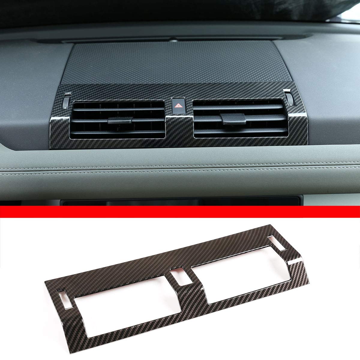 ABS Chrome Carbon Fiber For Land Rover Defender 110 130 2020 Car Central Control Air Outlet Decorati